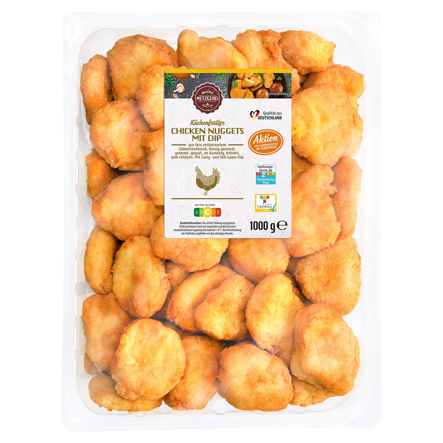 MEINE METZGEREI Chicken Nuggets mit Dip XXL 1 kg