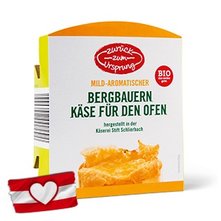 ZURÜCK ZUM URSPRUNG, ZZU Käse für den Ofen, Mild