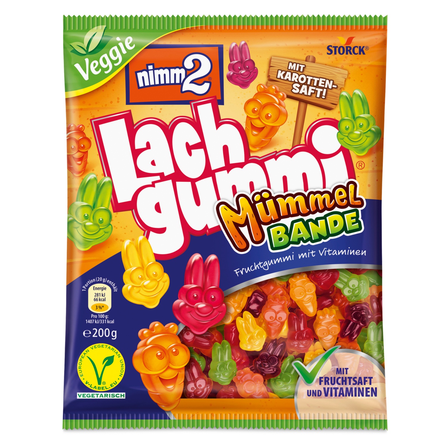 NIMM 2 Lachgummi Veggie, Mummelbande