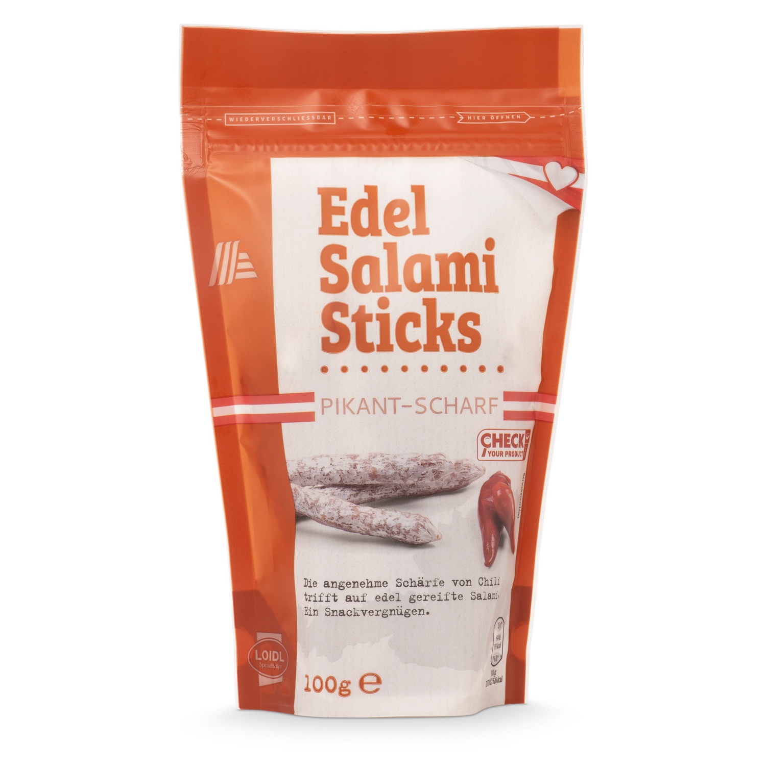 GENUSS 100% AUS ÖSTERREICH Salami Sticks, Pikant