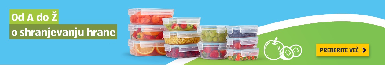 Grafika A do Ž o shranjevanju hrane, link za preberite več