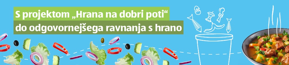 Grafika, ki poziva k odgovornejšemu ravnanju s hrano