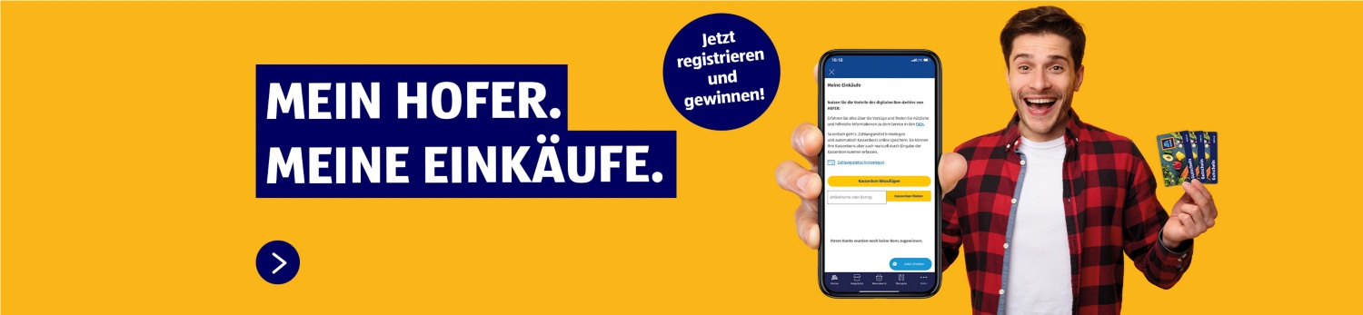 Mein HOFER. Meine Einkäufe.