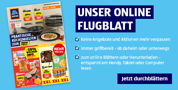 Das neue HOFER Flugblatt.