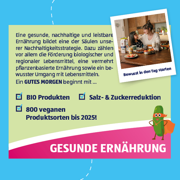Ein gutes Morgen beginnt mit GESUNDER ERNÄHRUNG.