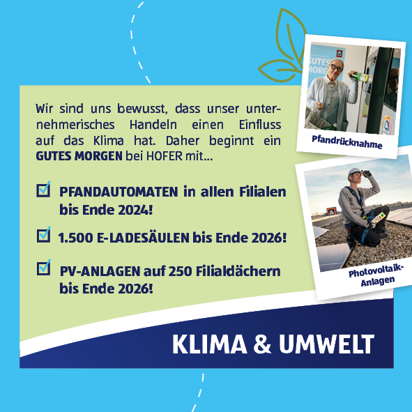 Ein gutes Morgen beginnt mit KLIMA UND UMWELT.
