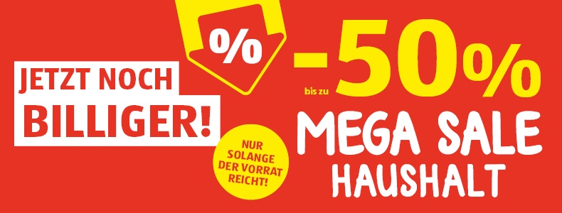 Jetzt noch billiger! Bis zu -50 % auf Haushaltsgerte und -artikel sparen!