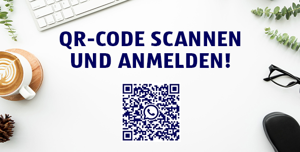 QR-Code scannen und anmelden!