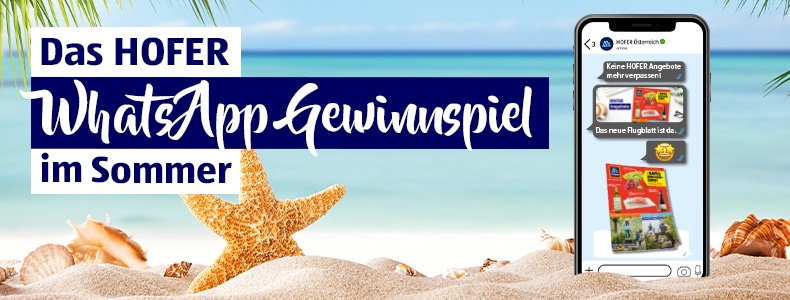 Das HOFER WhatsApp Gewinnspiel im Sommer