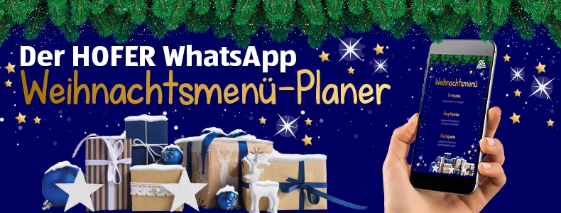 Der HOFER WhatsApp Weihnachtsmenü-Planer