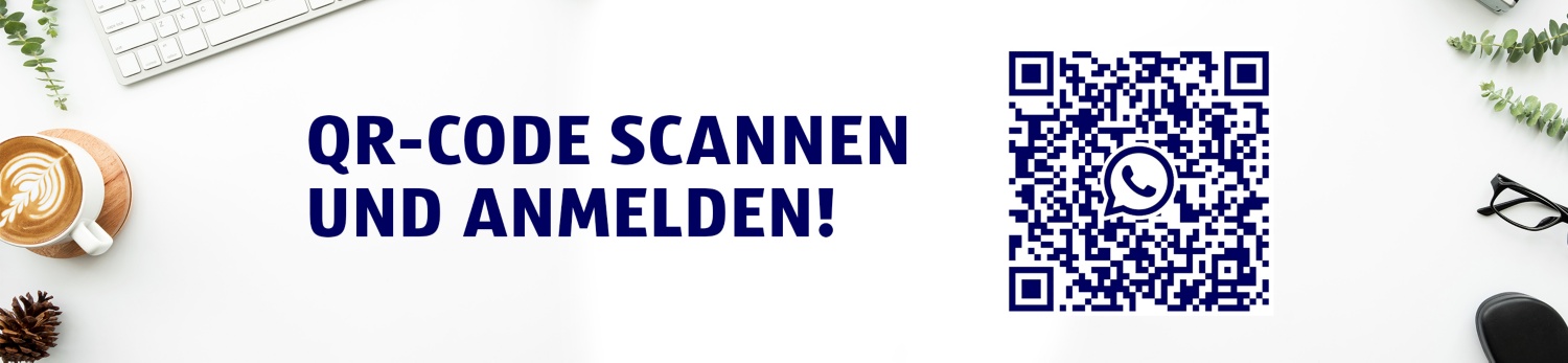 QR-Code scannen und anmelden!
