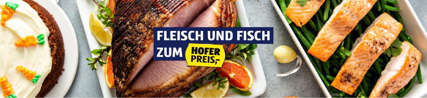 Schweinebraten und Fisch auf Spinat.