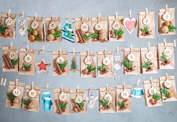 Adventkalender Wäscheklammern