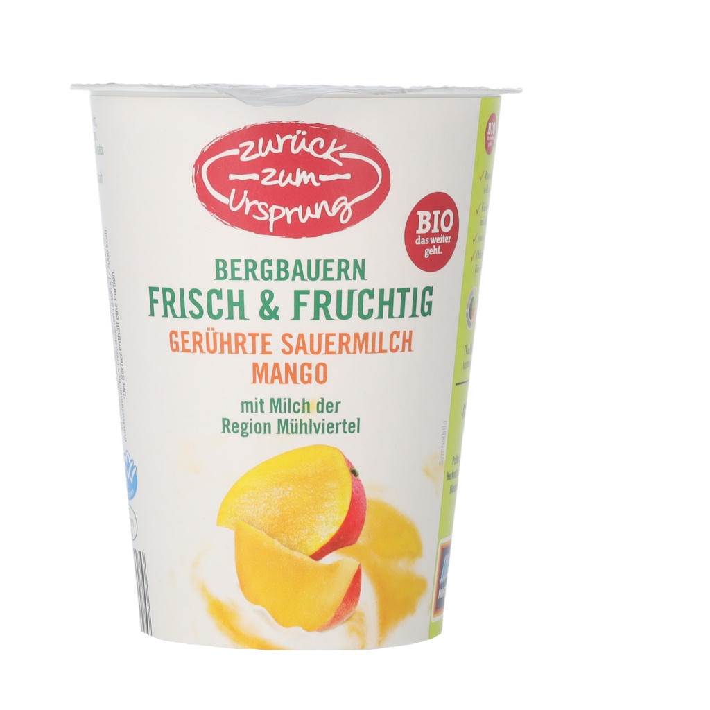 ZURÜCK ZUM URSPRUNG BIO-Bergbauern-Sauermilchjoghurt, Mango