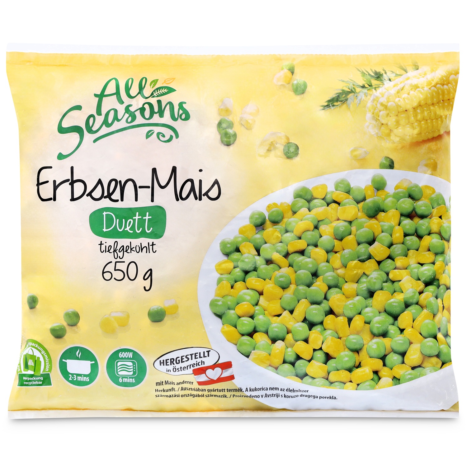 ALL SEASONS Gemüse Duett, Erbsen-Mais