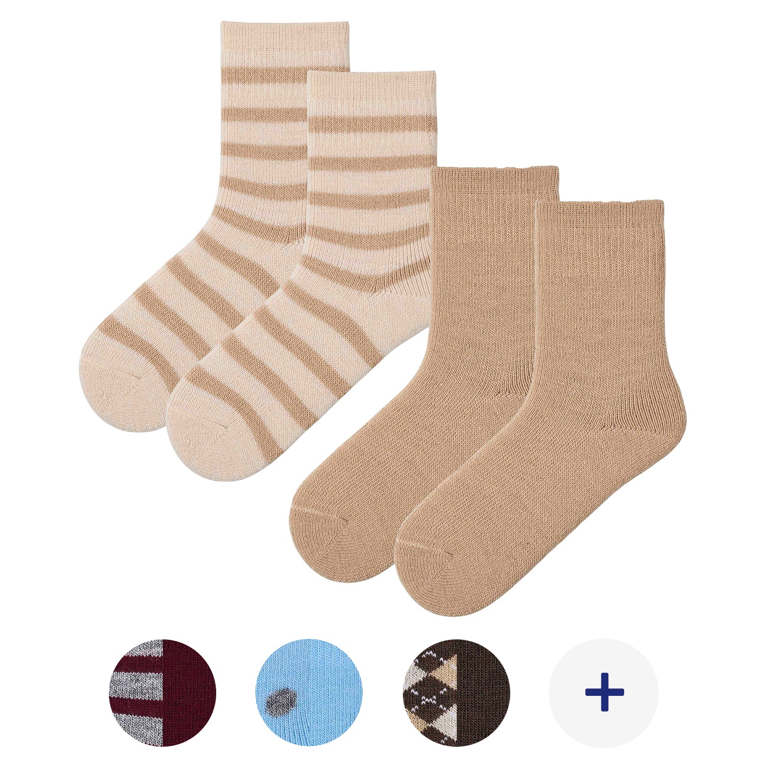 UP2FASHION Damen und Herren Woll-Wintersocken, 2er-Packung