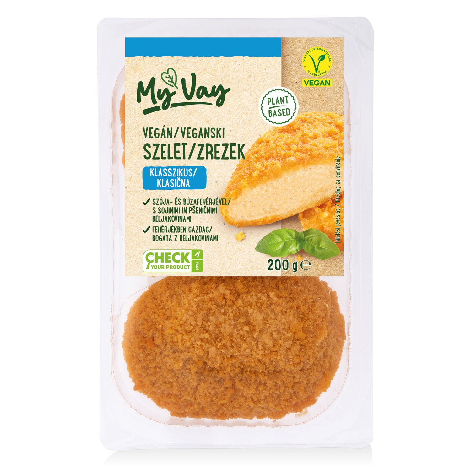 MYVAY Vegán szelet, klasszikus, 200 g