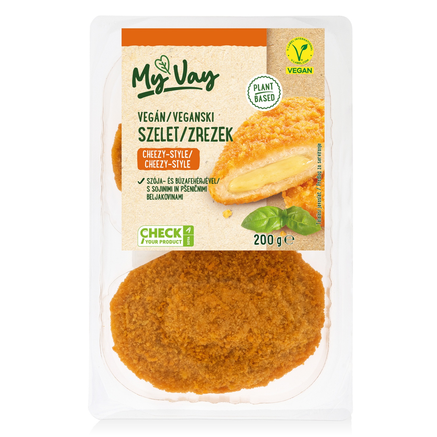 MYVAY Vegán szelet, sajtízű töltelékkel, 200 g