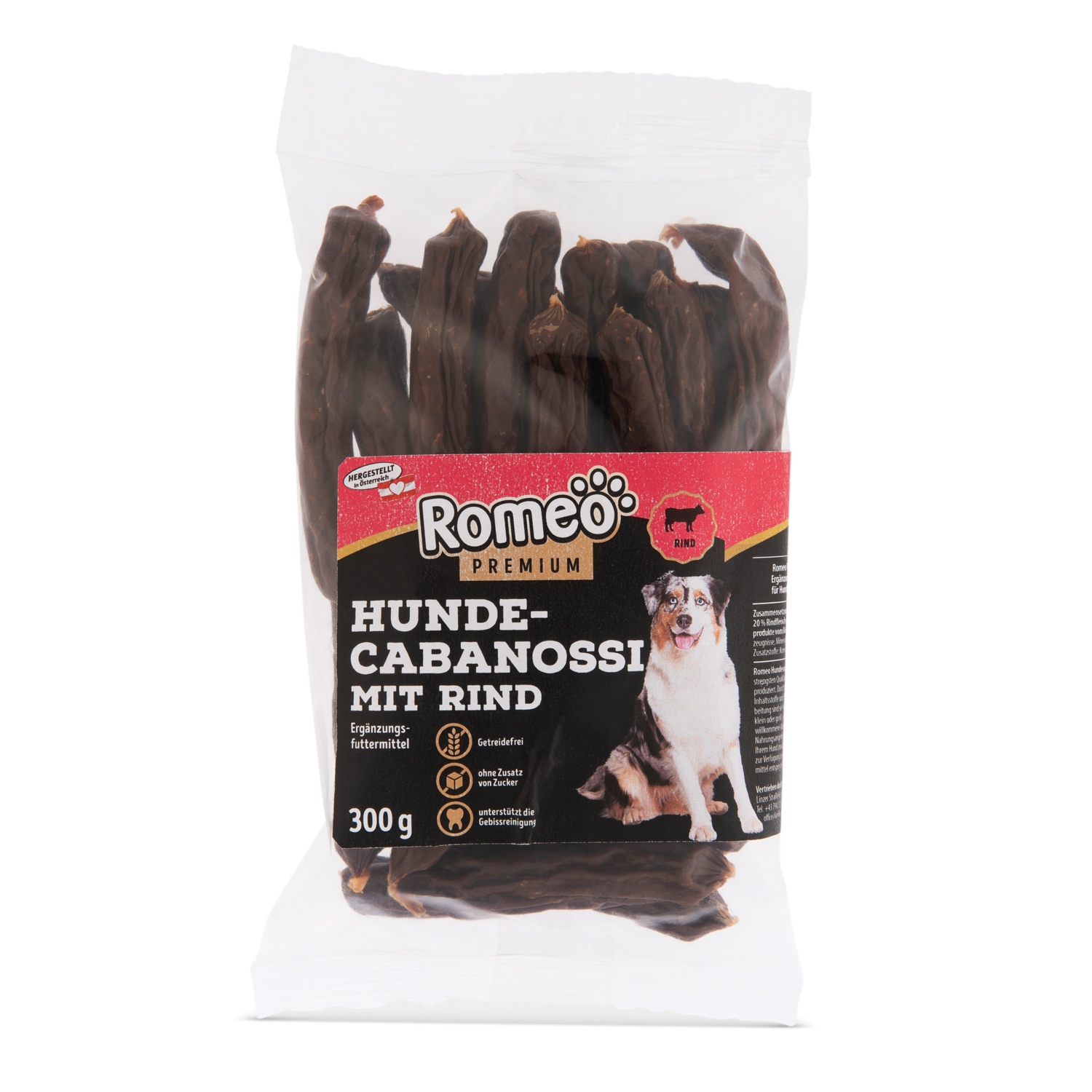 ROMEO PREMIUM Hundecabanossi, Rind