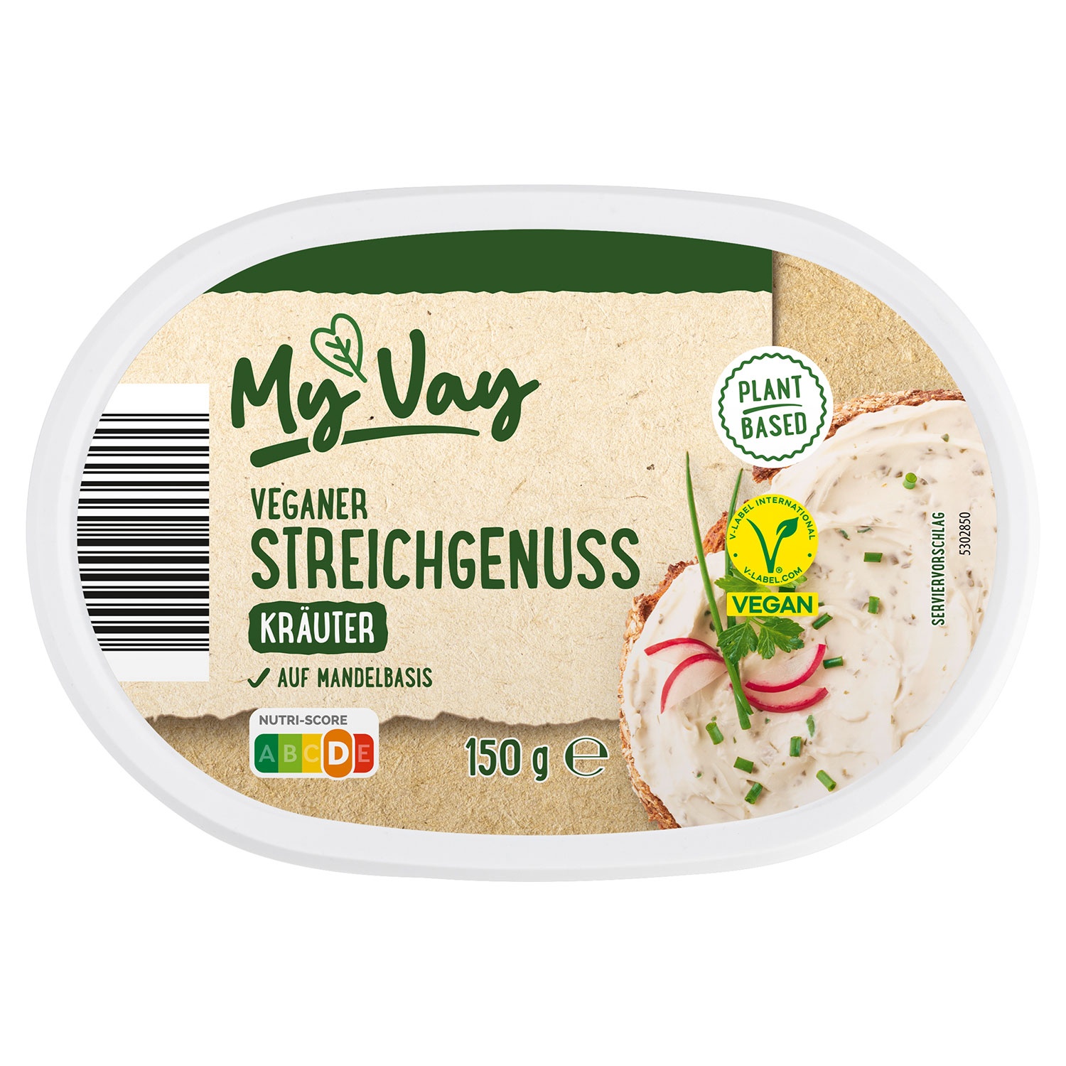 MY VAY Veganer Streichgenuss 150 g, Kräuter