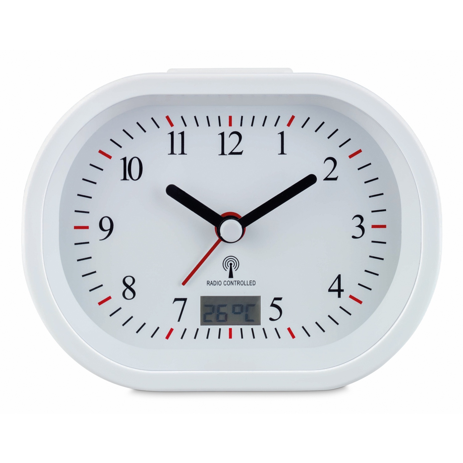 TechnoLine Réveil Analogique Model X – Design Moderne Rétroéclairage Nuit Snooze Pieds Antidérapants