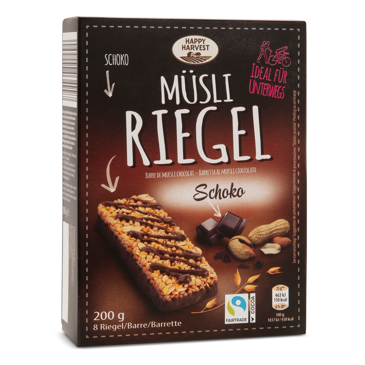 HAPPY HARVEST Barres de muesli, chocolat