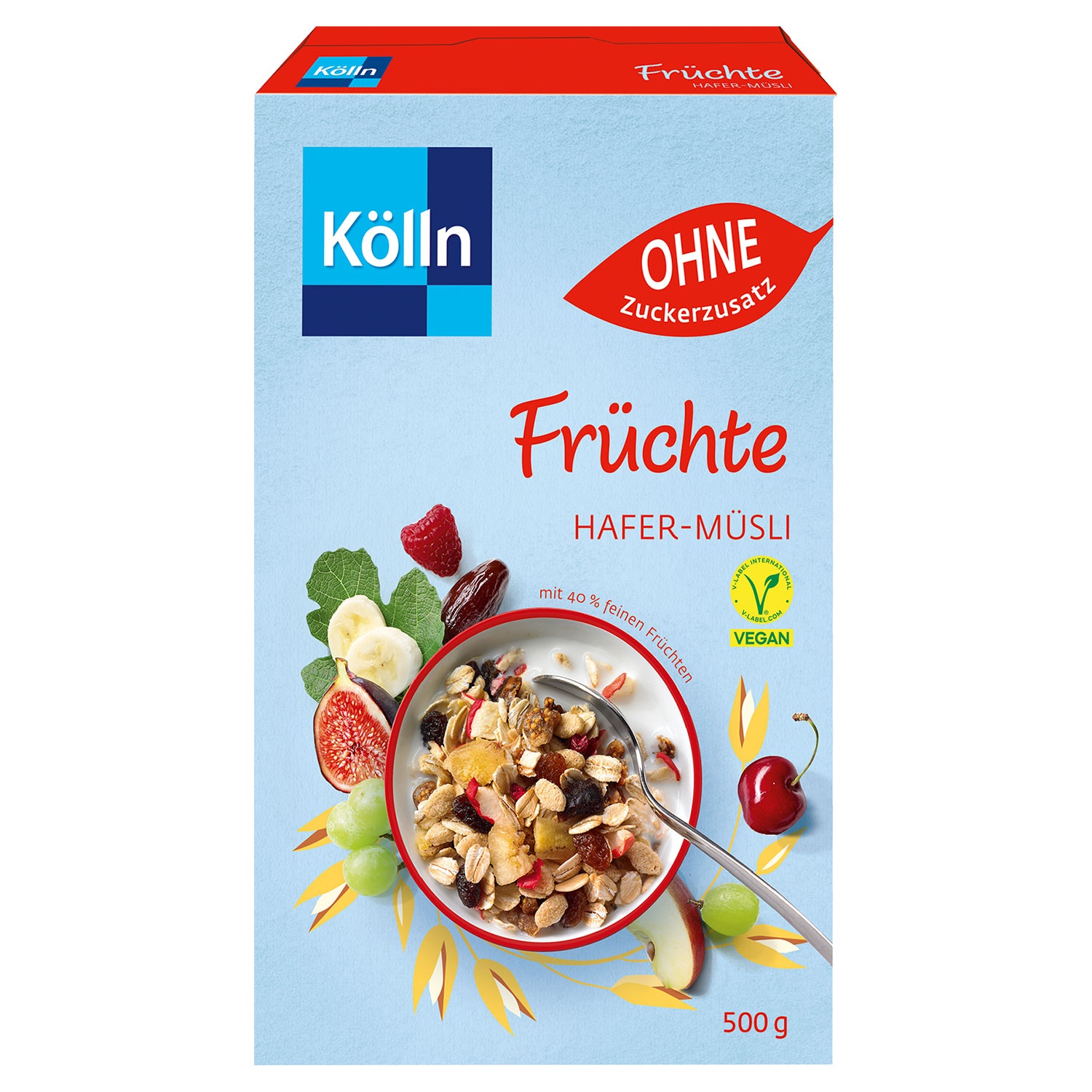 KÖLLN Hafermüsli 500 g, Früchte light