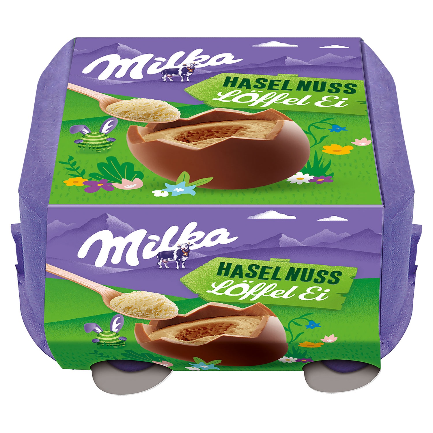 MILKA Löffeleier, Haselnuss