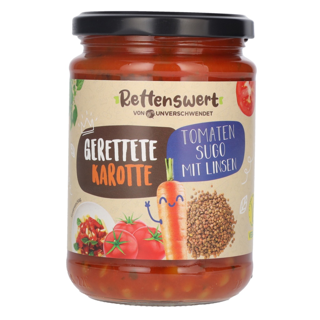 RETTENSWERT Sugo, Karotte-Tomate-Linsen
