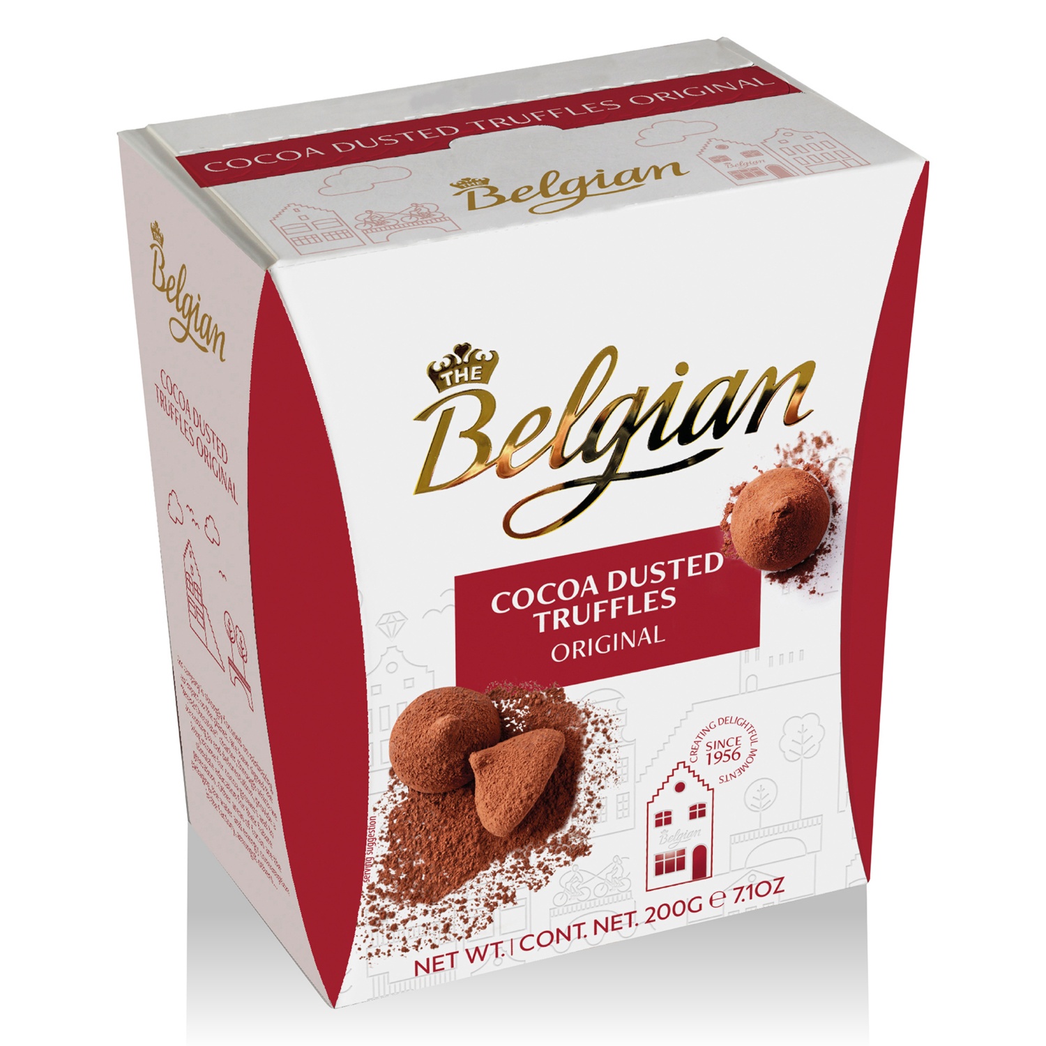 BELGIAN Trüffel praliné, klasszikus, 200 g