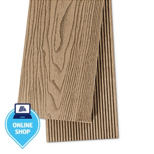 SAMANA PREMIUM WPC Terrassendielen Komplettset (inkl. Unterkonstruktion) Teak 10m²