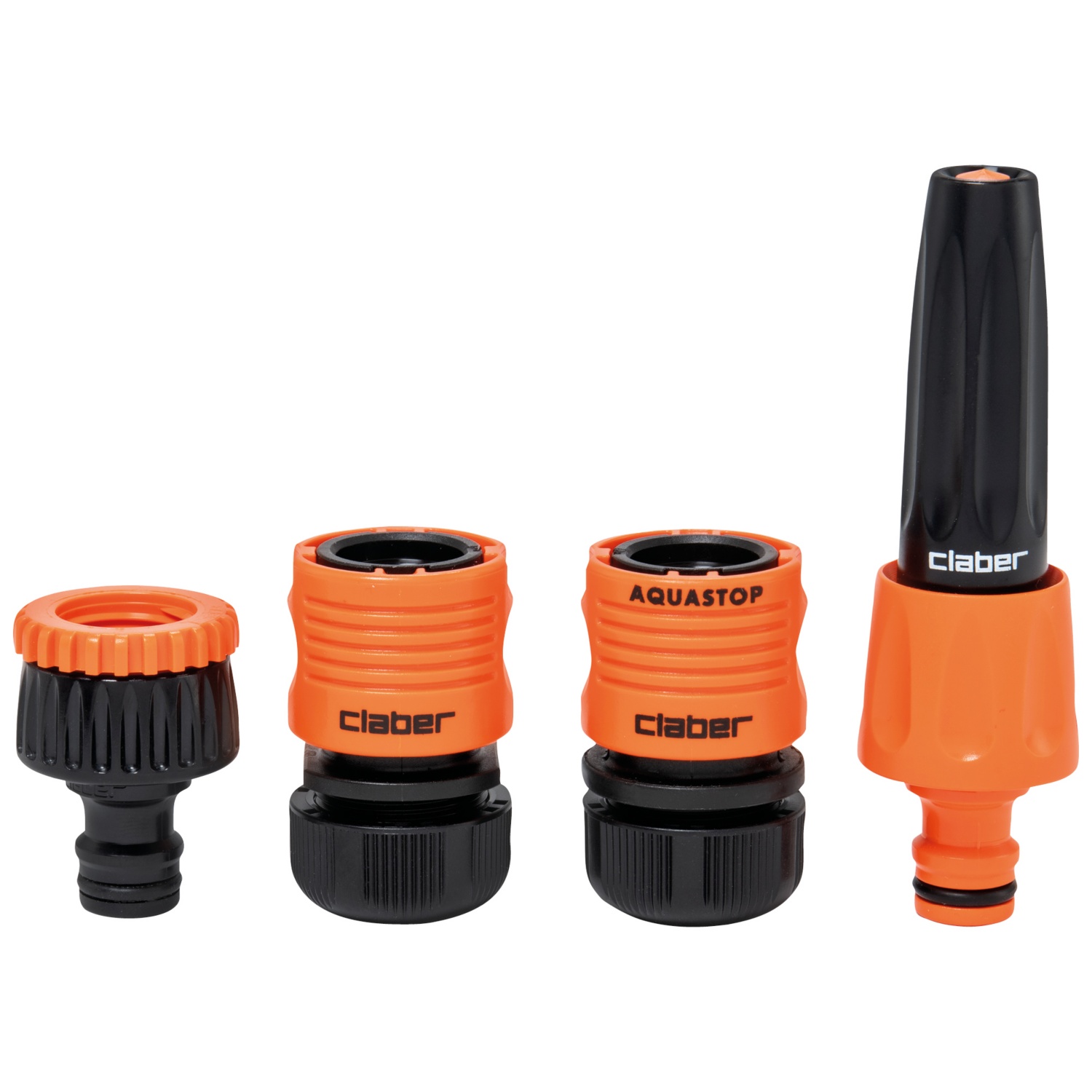STARTER Claber 8551 - Kit 1/2" Con Pistola Ergo E Raccordi Automatici (3/4"-1/2") - In Blister