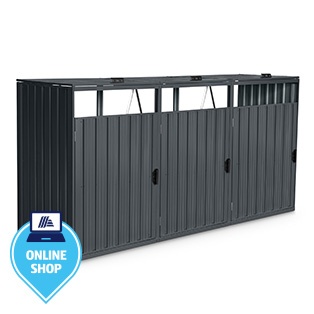 HOME DELUXE Mülltonnenbox CUBO, 3 x 240 L