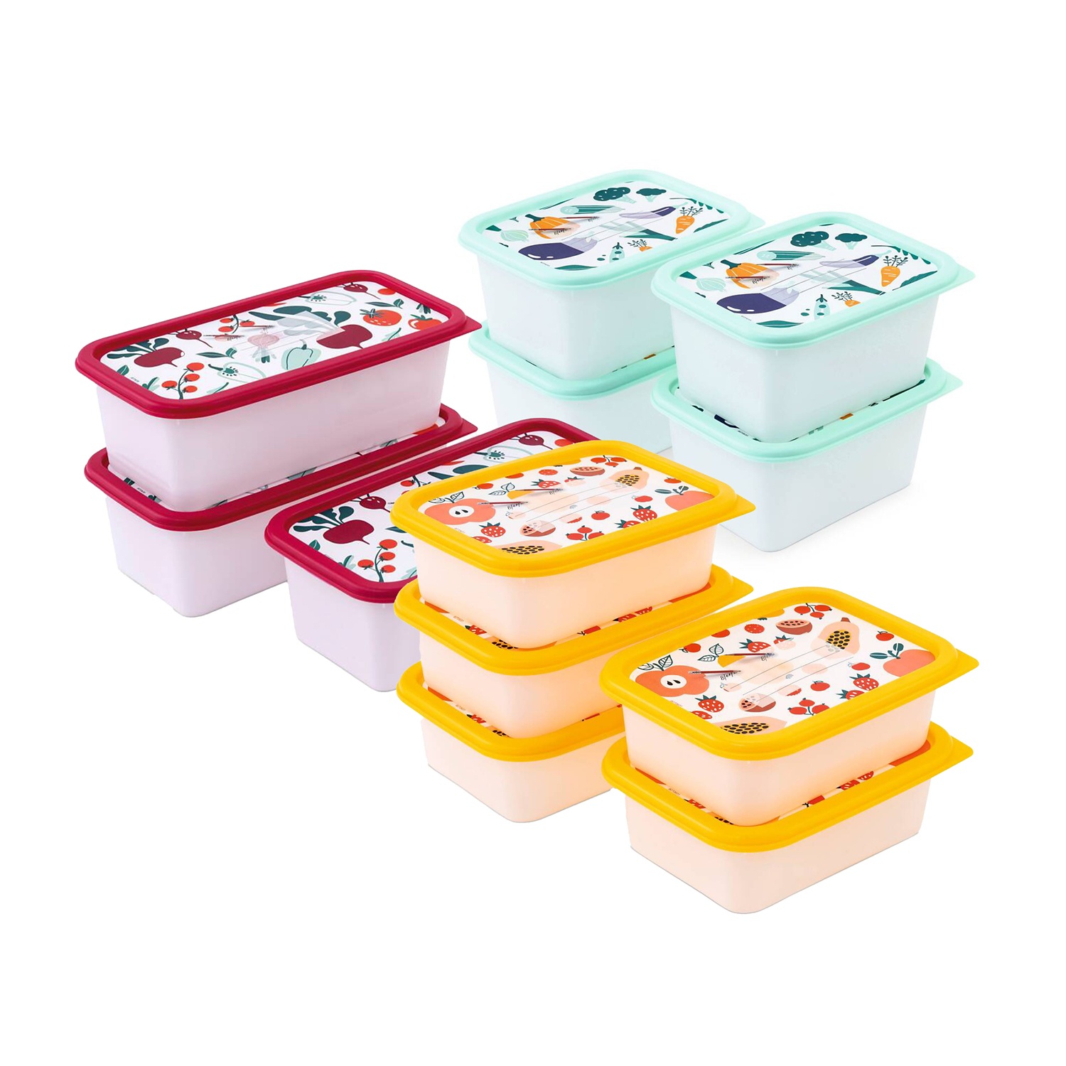Vassoio Per Congelatore In Silicone Walfos 2 Tazze Con Coperchio, 4 Pezzi, Per Alimenti, Zuppe E Salse, Porzionatura 250-500 Ml, Senza BPA