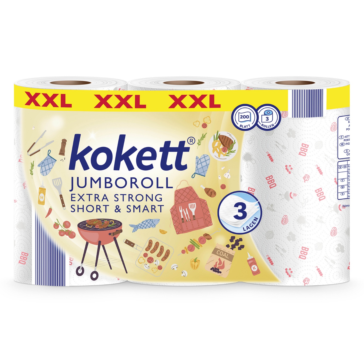 KOKETT Jumbo papírtörlő, 3 tekercs