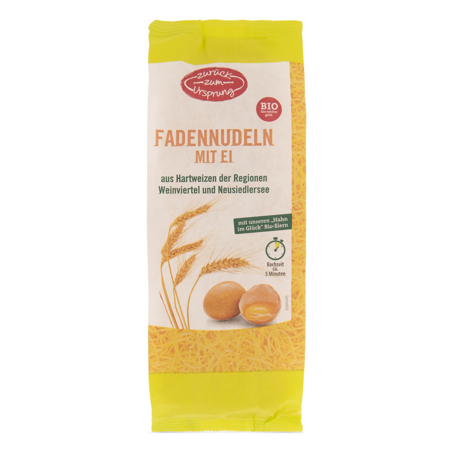 ZURÜCK ZUM URSPRUNG, ZZU Teigwaren mit Ei 500g, Fadennudeln