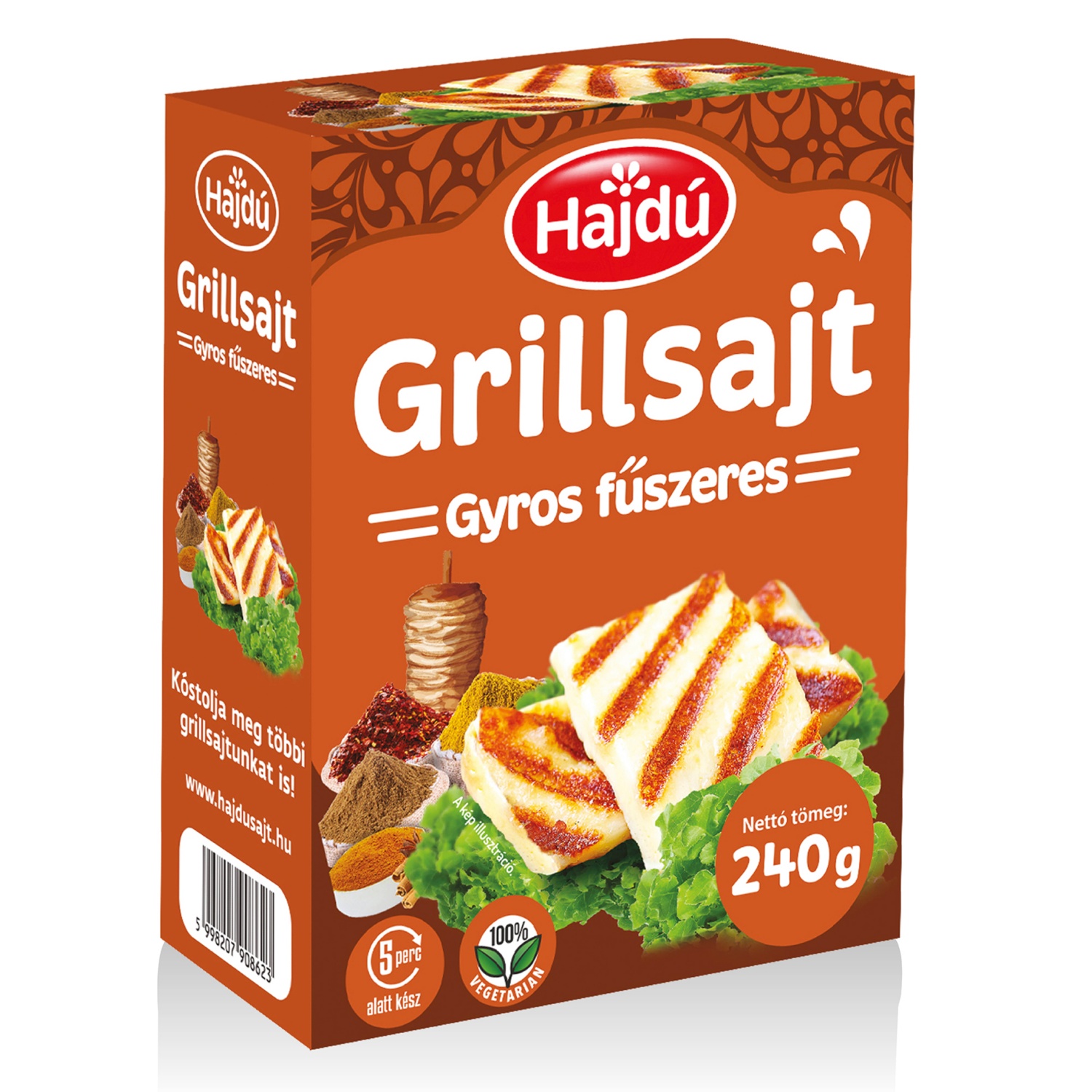 HAJDÚ Grillsajt, gyros fűszeres, 240 g