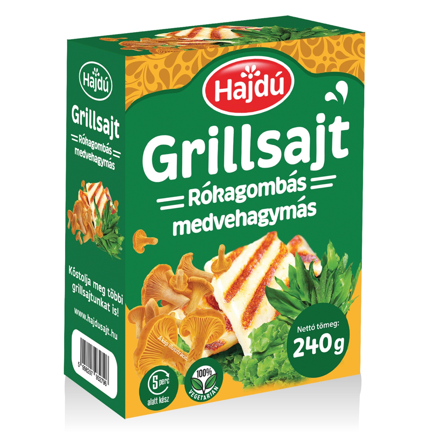 HAJDÚ Grillsajt, rókagombás-medvehagymás, 240 g