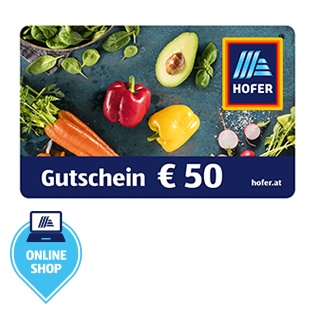 HOFER Warengutschein € 50 (per E-Mail zum Ausdrucken)