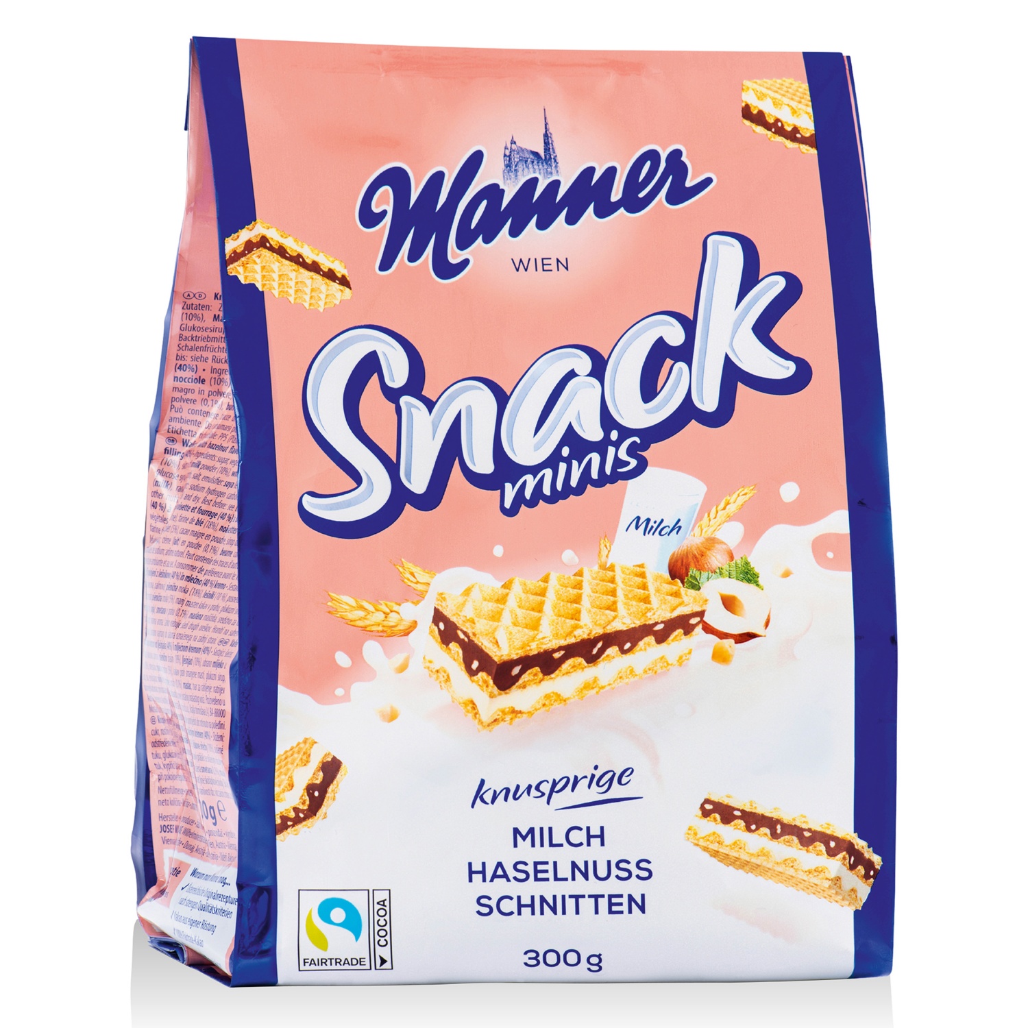 MANNER Snack Minis, mogyorós, 300 g