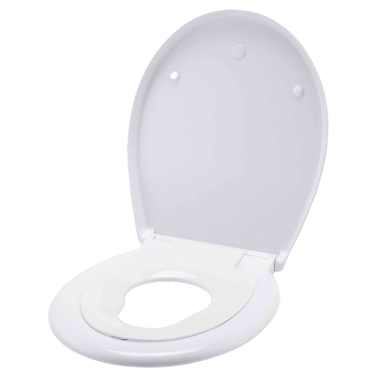 SAMODRA Familien-Toilettensitz Mit Integriertem Kindersitz – D-Form, Soft-Close, Schnellverschluss