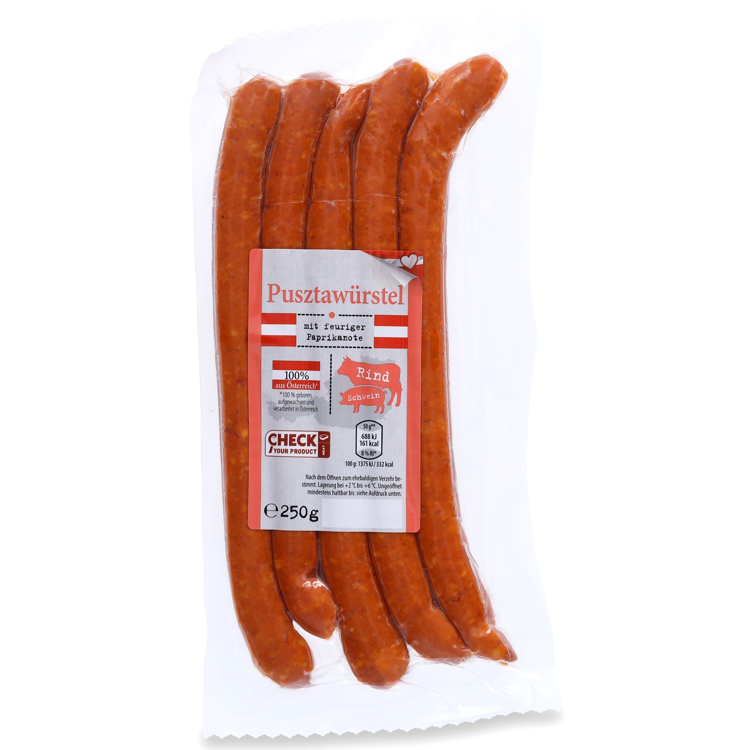 GENUSS 100% AUS ÖSTERREICH Pusztawürstel
