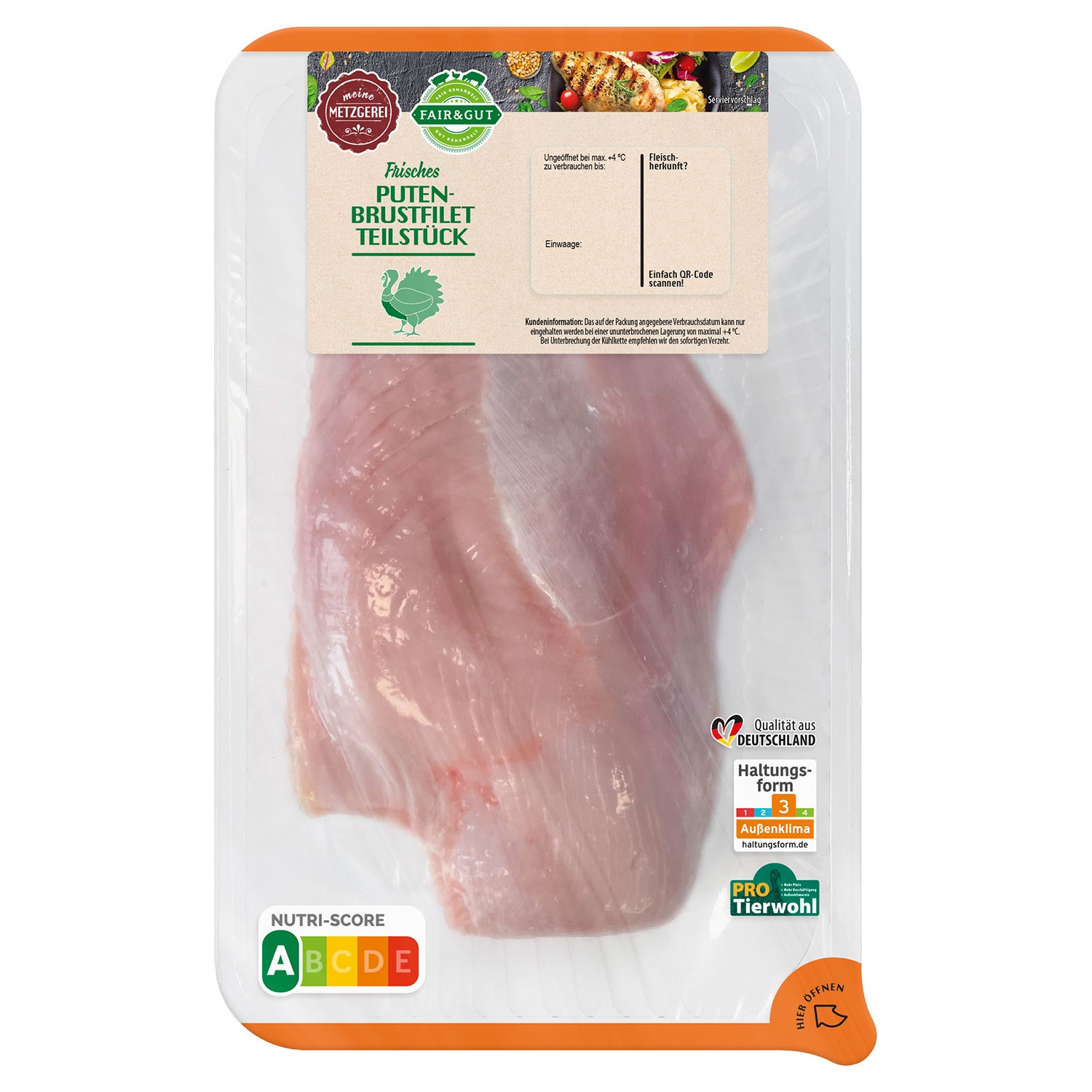 FAIR & GUT Puten Brustfilet 800 g