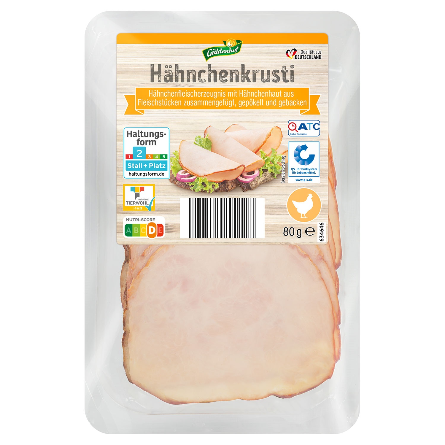 GÜLDENHOF Hähnchenkrusti 80 g