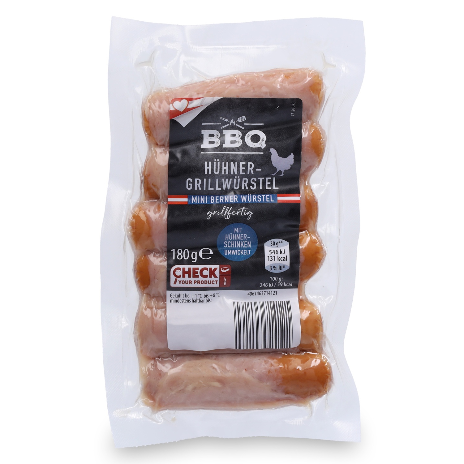 BBQ BBQ Hühner-Grillwürstel, Berner Würstel