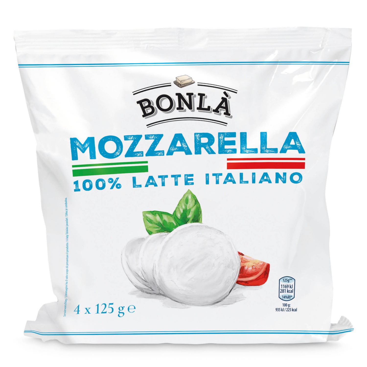 BONLÀ Olasz mozzarella, 4 x 125 g
