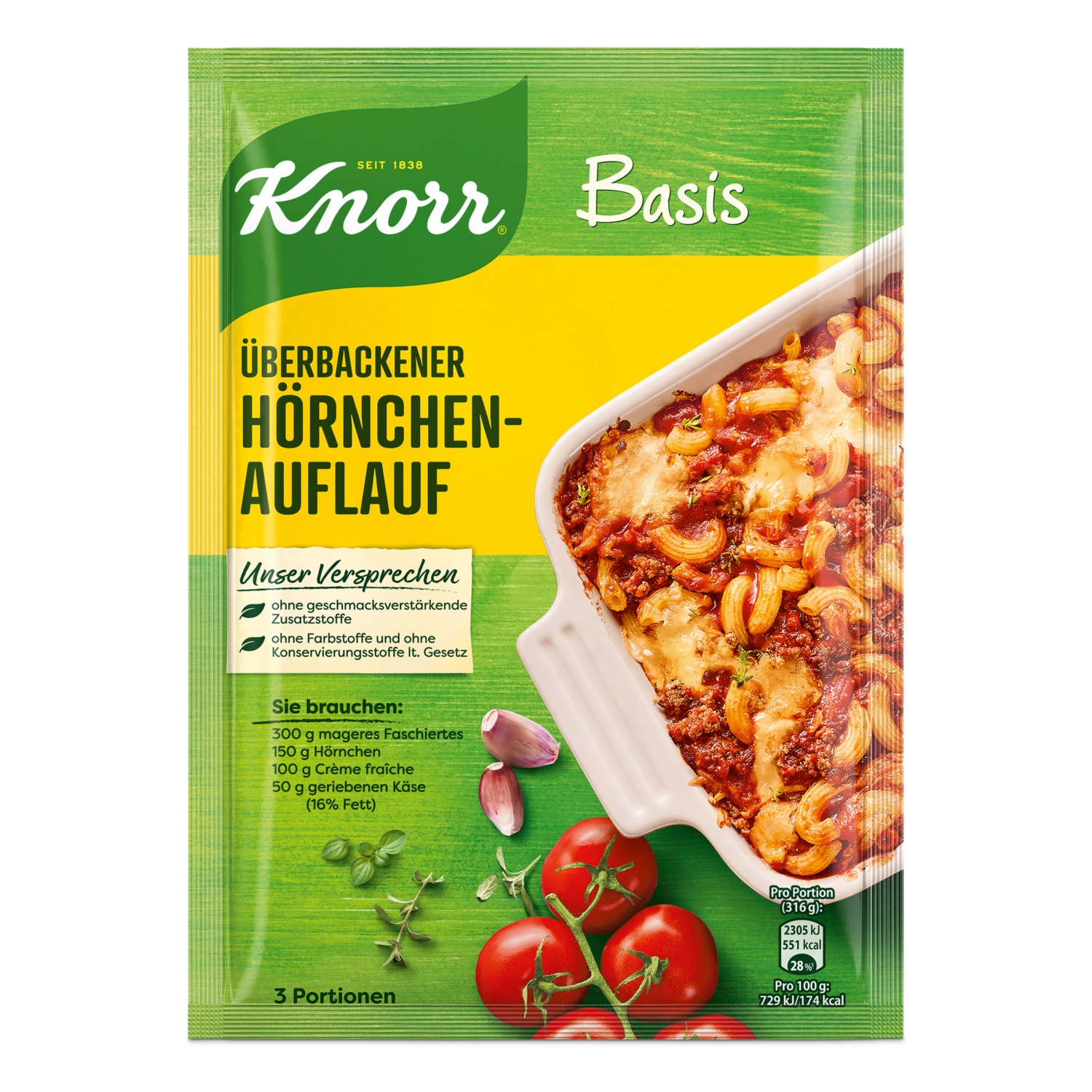 KNORR Basis, Hörnchenauflauf