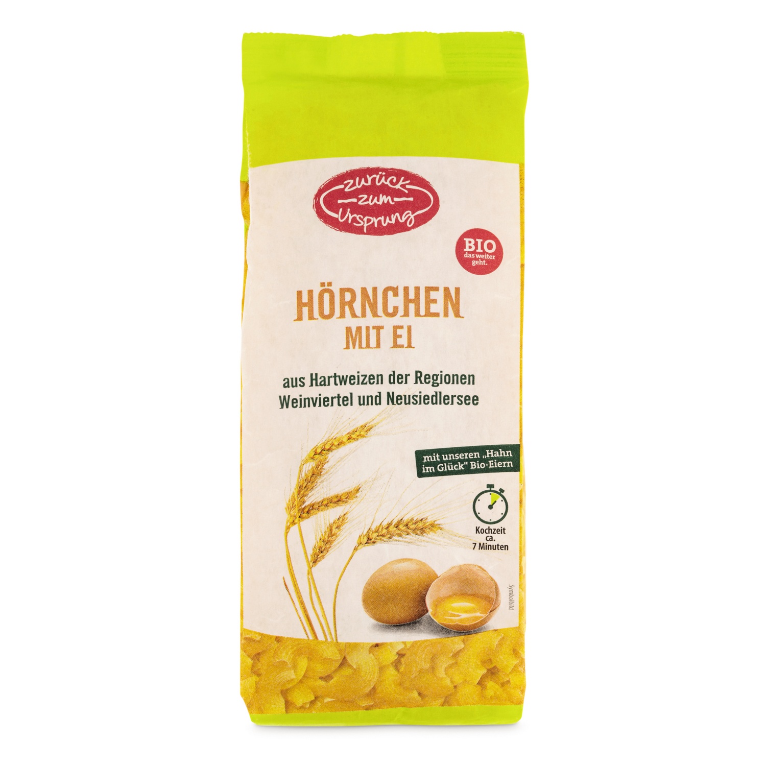 ZURÜCK ZUM URSPRUNG Teigwaren mit Ei, Hörnchen
