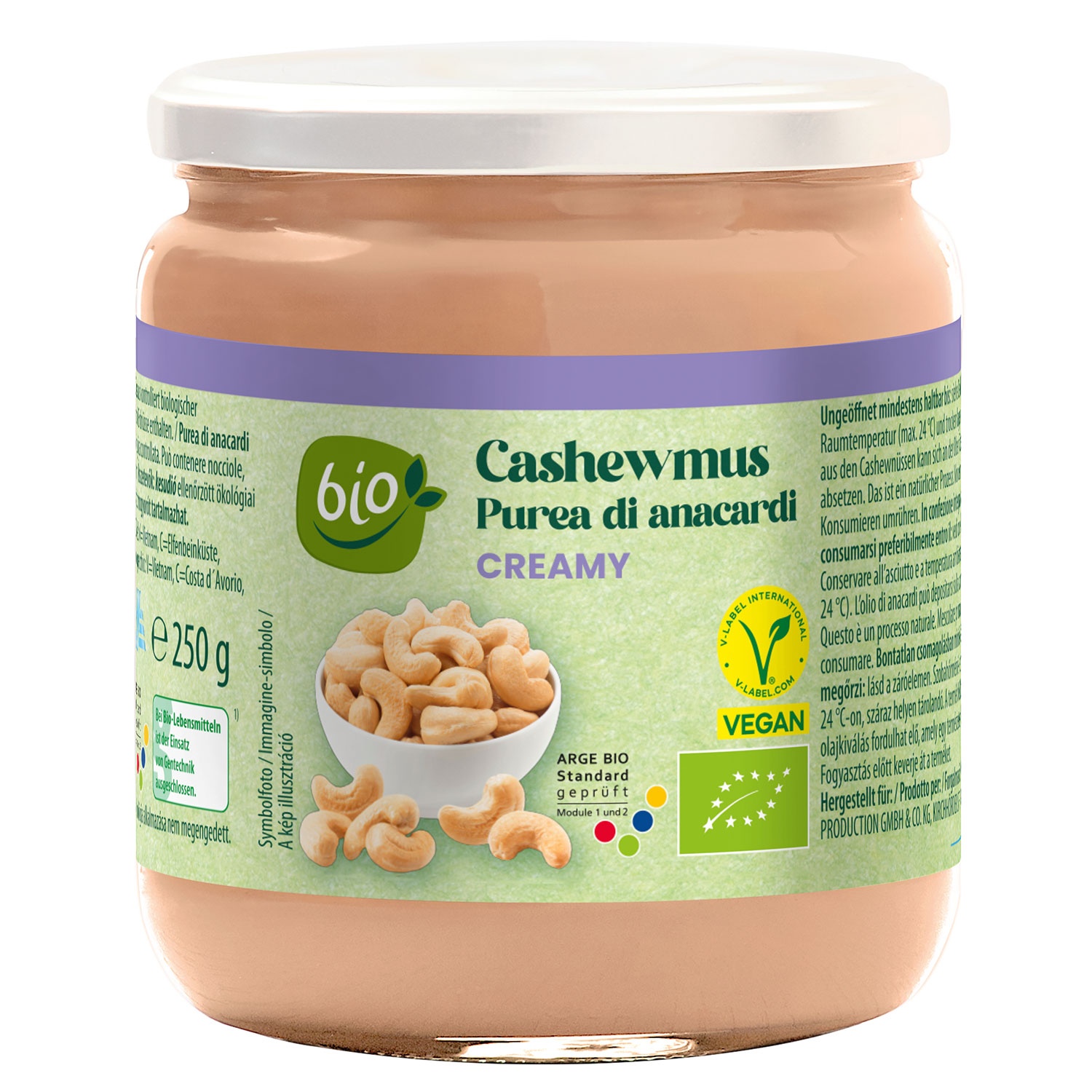 BIO Mandel-/Cashewmus 250 g, Cashew