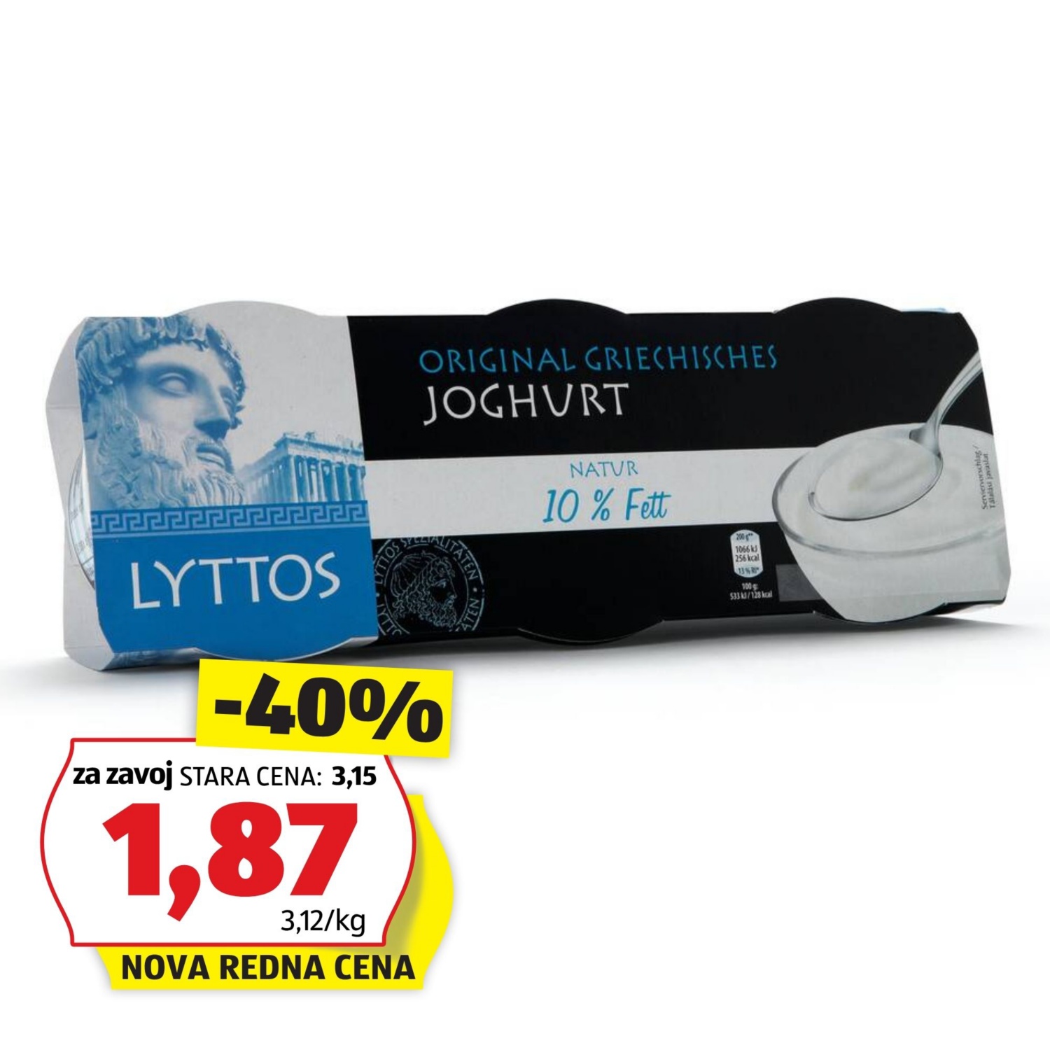 Grški jogurt, 10 % maščobe